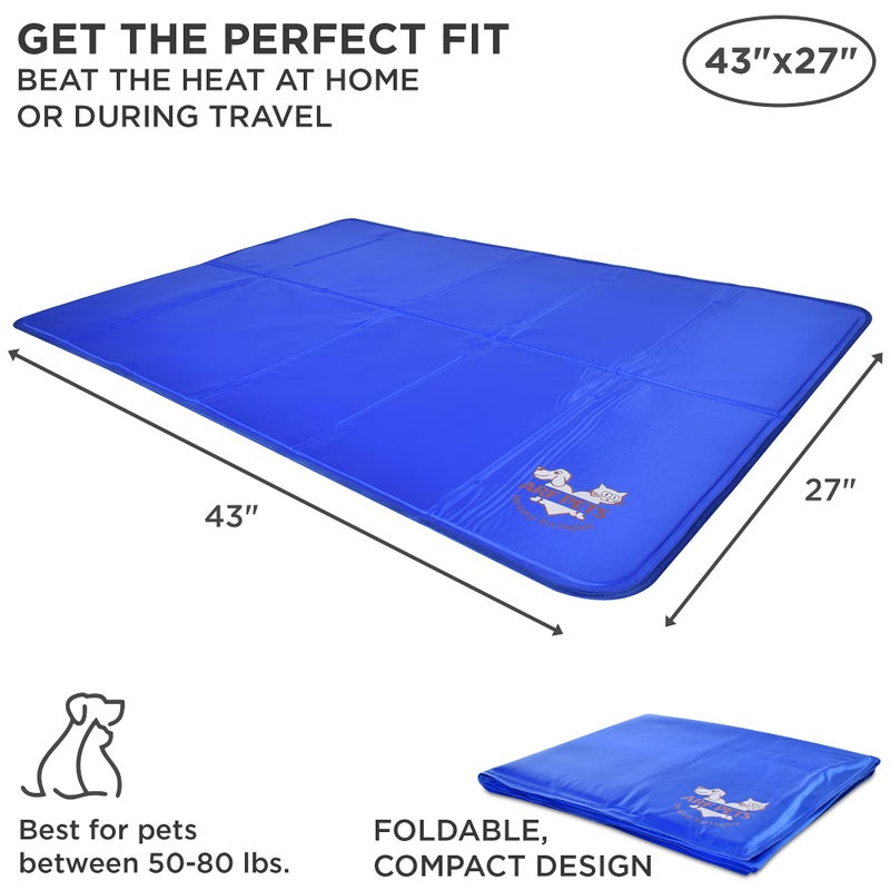 Arf Pets Dog Cooling Mat 27â€ x 43â€ Pad for Kennels, Crates and Beds, Non-Toxic, Durable Solid Self Cooling Gel Material. No Refrigeration or Electricity Needed - Image 2